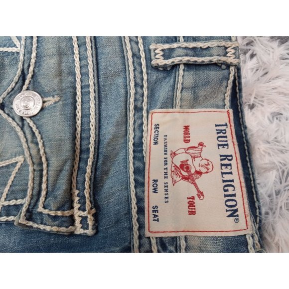 True Religion Ricky Jeans Mens 44 Relaxed Fit Stretch Stretch Straight Leg Denim - Picture 5 of 9